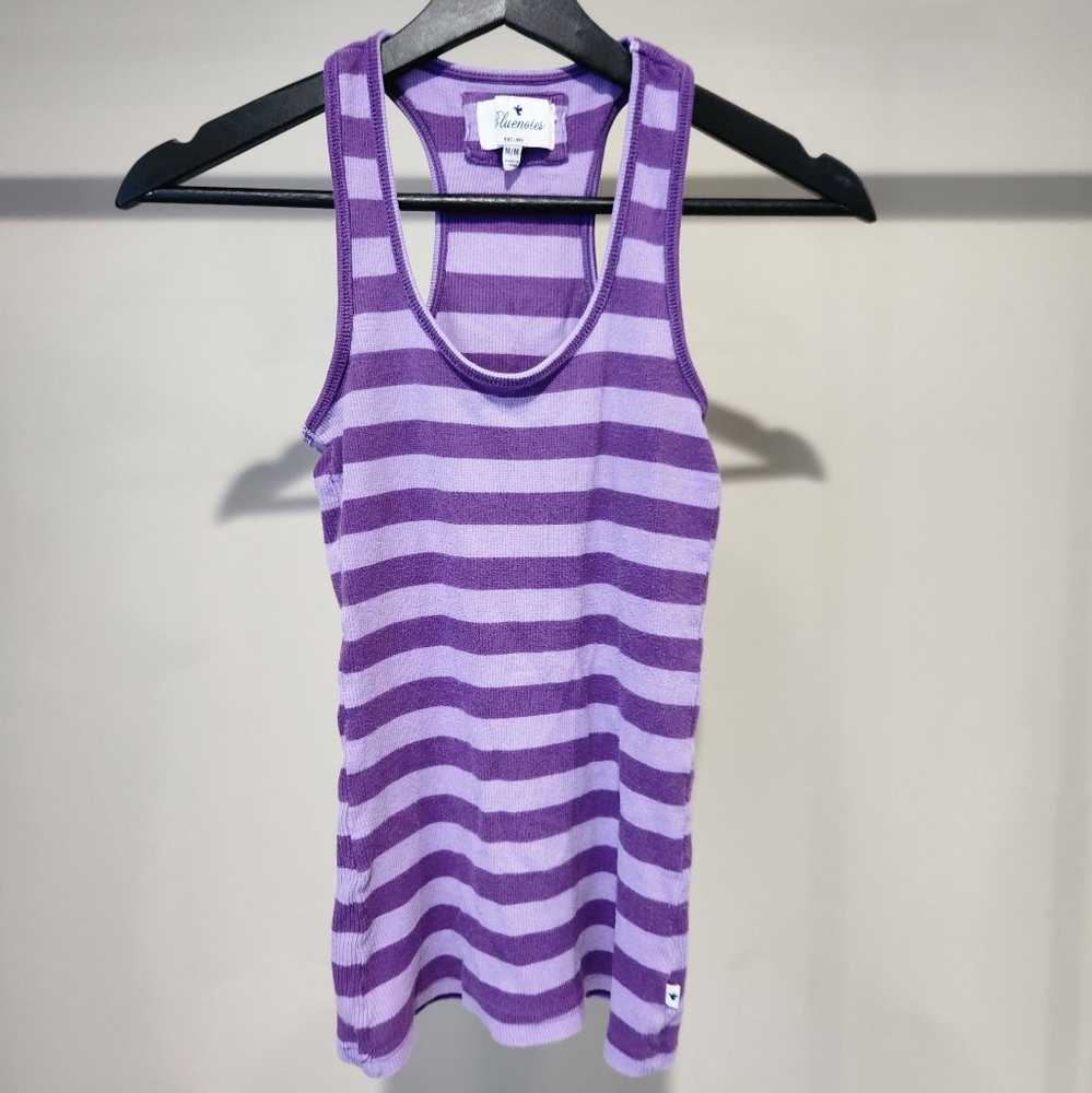 Bluenotes Lavender Striped Tank Top